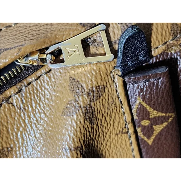 Louis Vuitton Monogram Reverse Canvas Mini Palm Spring Backpack Brown - Picture 13 of 16